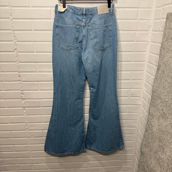 We the Free People NWT Avalon Drapey Flare Jeans Sz 28 Short Oversized Baggy - Picture 5 of 15